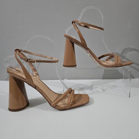 NEW Sam Edelman Kia Sandal Womens 10 Rosa Blush Patent Strappy Block Heel - Picture 3 of 13